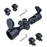 Fortune Rifle Scope 3-9x42CE R/G Compact Glass Mil Dot Scope W/ 2 Kinds of Mounts