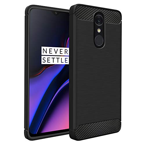 CasesonDeck Slim Case Compatible with [LG Stylo 4 / LG Q Stylus/LG Stylo 4 Plus] Thin Scratch Preventing TPU, Matte Finish Carbon Fiber Texture Edges (Black)