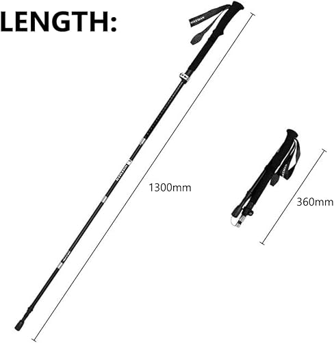 Miniatura 7 de Bastones de senderismo ligeros de aleación de aluminio para senderismo, camping, montaña, mochilero, caminar