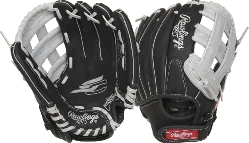 Rawlings Sure Catch Series Youth Baseball Glove, Pro H Web, 11 inch, Right Hand Throw , Black/Gray