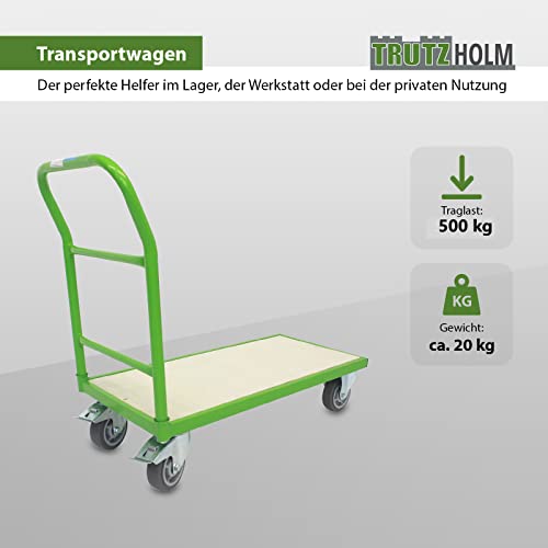 Plattformwagen Trutzholm Profi mit Feststellbremsen für Gewerbe und Privat