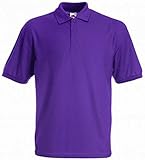  Fruit of the Loom Pique Polo Shirt XXL Purple