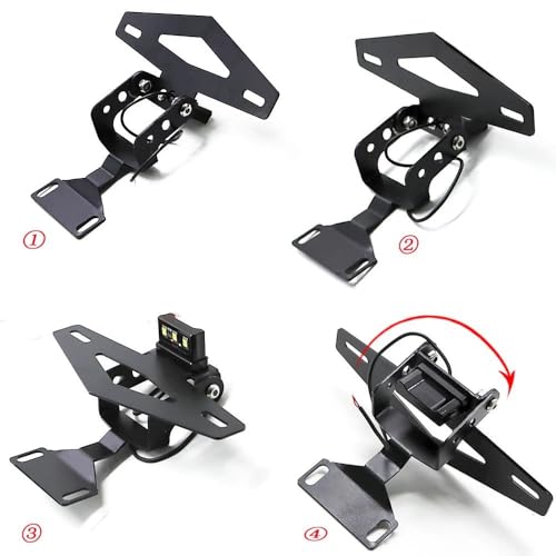 Support plaque d'immatriculation arrière réglable moto Triumph Trident 660 - 5