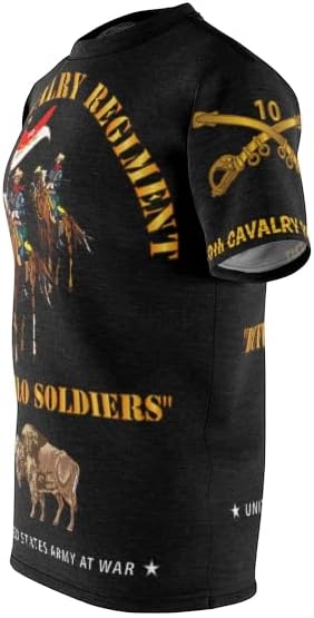 AOP - Army - 10th Cavalry Regiment with Cavalrymen and Guidon, Buffalo Soldiers