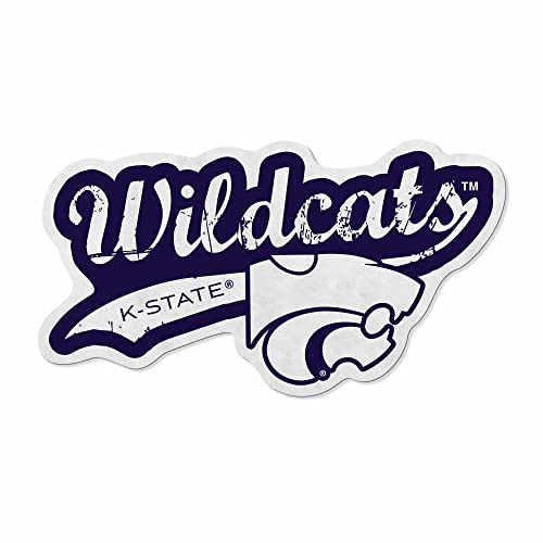 Rico Industries NCAA Kansas State Wildcats Distressed Shape Cut Pennant - Home and Living Room Décor - Soft Felt EZ to Hang