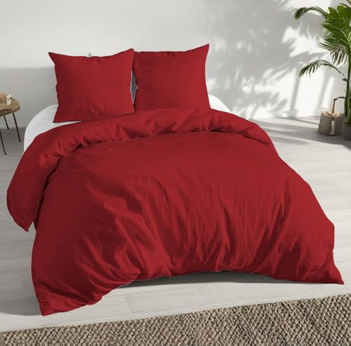 MALIKA® Bettwäsche 135x200 4 teilig | ÖkoTex Zertifiziert & für...