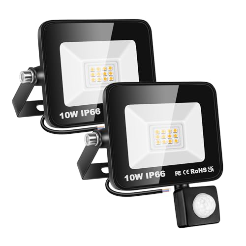 Projecteur LED 10W 1000 lm lumière blanche chaude 3000K extérieur