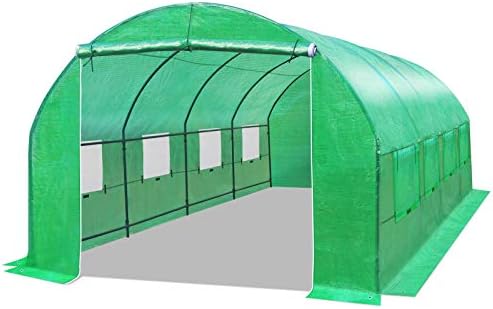 BenefitUSA Outdoor Green House Walk in Garden Greenhouse Canopy Gazebo Plant House (20'X10'X7')