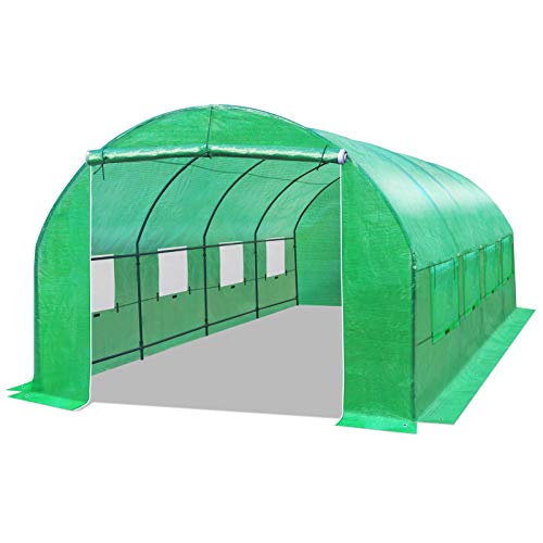 Benefitusa Outdoor Green House Walk In Garden Greenhouse Canopy Gazebo Plant House (20'X10'X7') #TOP18