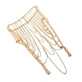 GATHINESS Cadena de Cuerpo Metálica para Mujer, Accesorios Borlas para Fiestas Playa y Eventos Sociales