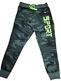 Kinder Jungen Camouflage Tarnhose Winterhose Jogginghose Sporthose Freizeithose (as3, Numeric, Numeric_128, Numeric_134, Regular, Sport - Grün, 128)