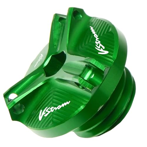 Tapón de aceite motor verde para tus rutas en moto Suzuki V-Strom DL 1000 y 650