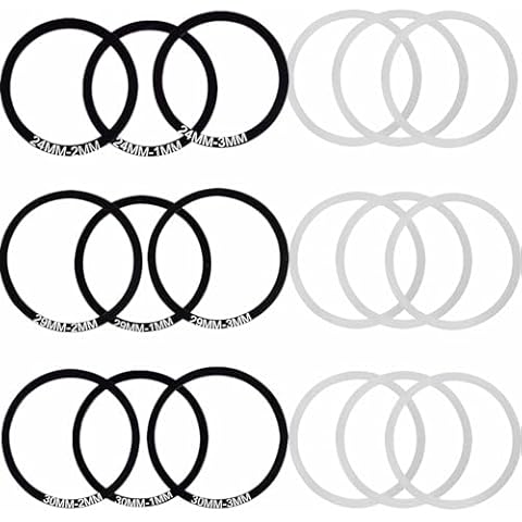 Lotatheta 18 pcs Bike Washer Bottom Bracket Crank Washer Gasket Spacer Bicycle Flywheel Hub Dia 24 29 30mm Thk 0.1 0.2 0.3 1 2 3mm Cover