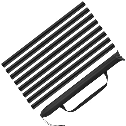 Motionchic 8 Pieces 23.6 Inches Foam Padded Escrima Sticks for Safe Practice Training Martial Arts and Karate with 4 Carry Bag Case(Black)