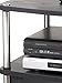 Convenience Concepts Designs2Go TV Stand with Black Glass Cabinet, Black, 23.75