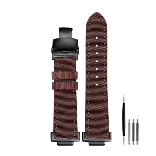 NylonCowhide Watch Band݊Casio GA100/400 GA700 GBA-800 DW5600/G-5600/GW-5610Xgbv16mmuXbg(Brown black folding)