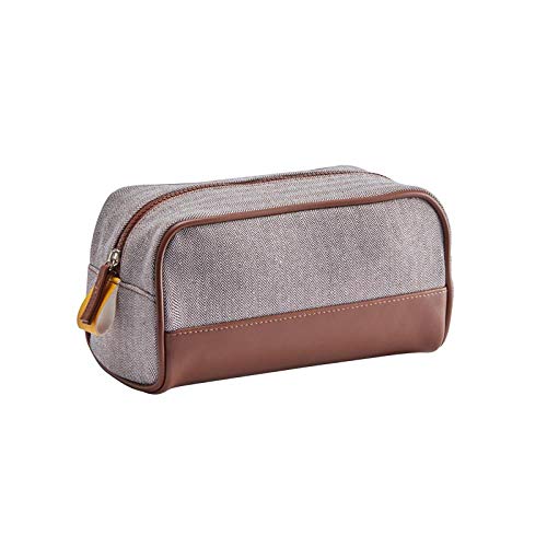 Sac cosmétique étanche marron contre les fuites dans la valise