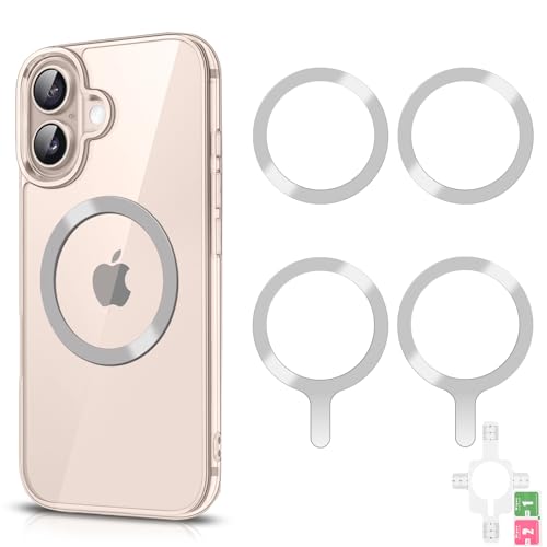 Amzpas Magnetic Wireless Charging Rings for Magsafe, Magsafe Sticker, for iPhone 16/15/14/13 Series,Samsung Galaxy,Google Pixel Series Case -Ultra-Thin(0.4mm)