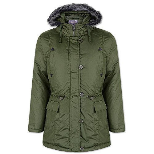 Veste rembourrée filles pour l'école et sorties d'hiver parka chaude 2-13 ans