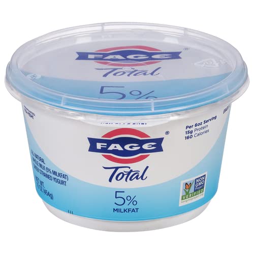 FAGE Total Greek Yogurt, 5% Whole Milk, Plain, 16 oz