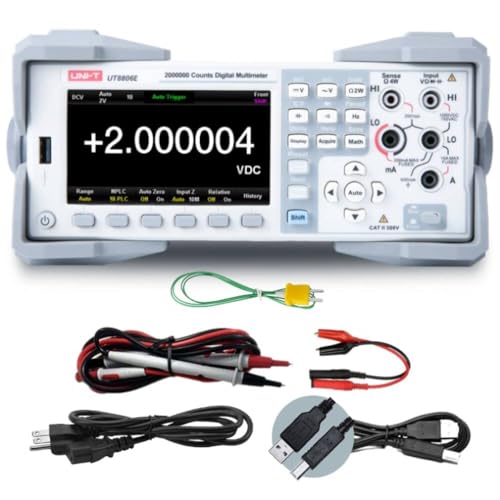 UNI-T UT8806E 6.5 Digit Performance-Series Benchtop Digital Multimeter 1,999,999 Counts Auto-Ranging TRMS Dual Display 4.3 inch Touchscreen 0.0035% Accuracy