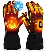 Svpro Beheizte Handschuhe Herren Damen,Wasserdicht Beheizbare Handschuhe mit Batterie,Touchscreen...