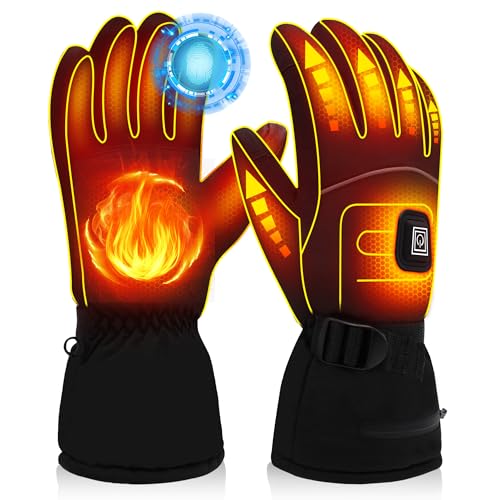 Calcetines calefaccionados por batería Svpro, Calcetines eléctricos Recargables para Hombres, Guantes calefactables para el Invierno, Guantes calefactables a Prueba de Agua