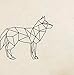 Zjxxm Figure Géométrique Loup Vinyle Sticker Décor À La Maison Salon Diy Art Mural Amovible Stickers Muraux