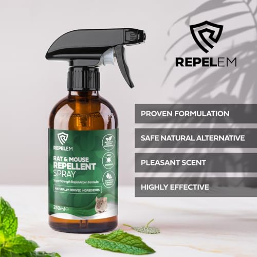 Humane Rat & Mouse Repellent Bundle - Peppermint Oil Rat Repellent & Humane Mouse Trap, Set includes Humane Mouse Trap, 6 pack Rodent Repellent Sachets & 250ml Peppermint Mouse Repellent Spray