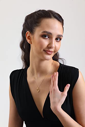 100% 14k Real Gold Necklace - Dainty Charm Necklaces for Women, Mom, Grandma, Daughter | Pendant Jewelry for Her Birthday, Valentines Day or Mothers Day Gifts 18''3