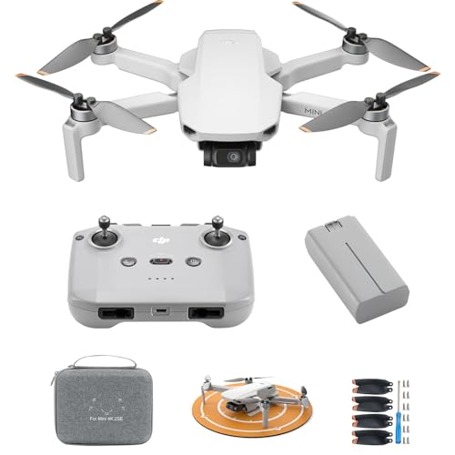 Image of DJI Mini 4K Storage Bundle, Drone with 4K UHD Camera for Adults, Under 249 g, 3-Axis Gimbal Stabilization, Drone Case, Propellers Compatible, Propeller Guard, landing pad