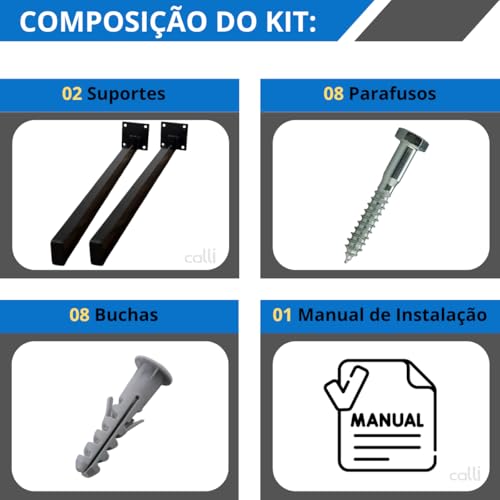 Suporte Para Pia Bancada Mesa Parafusar Reforçado Grapa Para Pia Mão Francesa 50cm 2 Peças