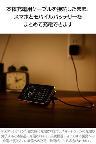 エレコム(ELECOM) エレコム モバイルバッテリー 5000mAh ワイヤレス マグネット対応 7.5W スタンド付き Type-C ブラック EC-C25BK の商品画像 4