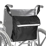 Universal Wheelchair Backpack, Large Capacity Waterproof Storage Bag for Most Wheelchairs, Scooters, Walkers & Rollators - Wheelchair Accessory Bag (Black) (Black)