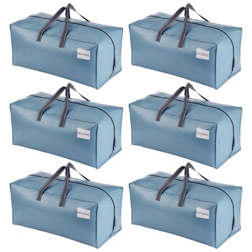 Image of VENO 6 Pack Heavy Duty Moving Bags with Backpack Straps, Zippers & Handles, Extra Large Packing Bags for College Dorm Essentials, Moving Supplies Alternative to Cardboard Moving Boxes