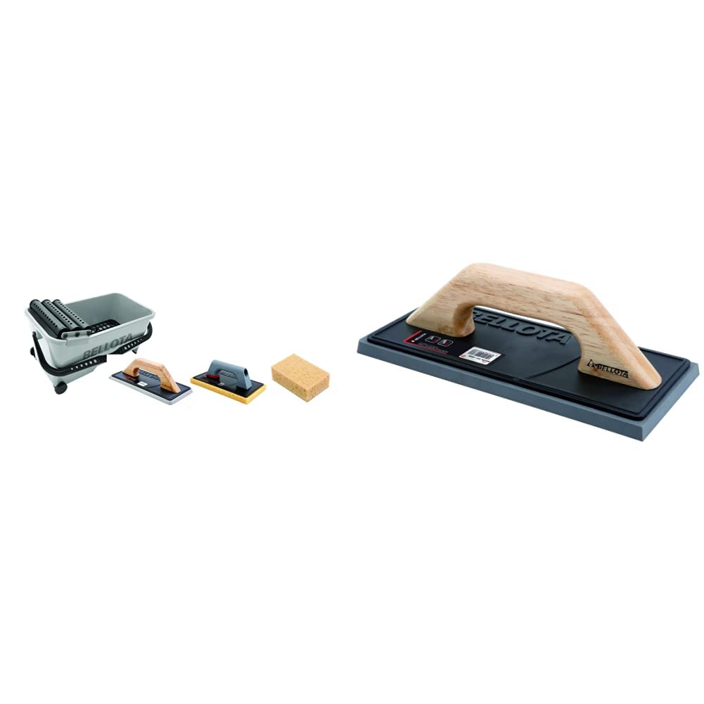 Bellota 58003KIT 58003-Kit Cubo para alicatado, Standard + 5898 C Llana ALICATADO Goma Dura, Standard