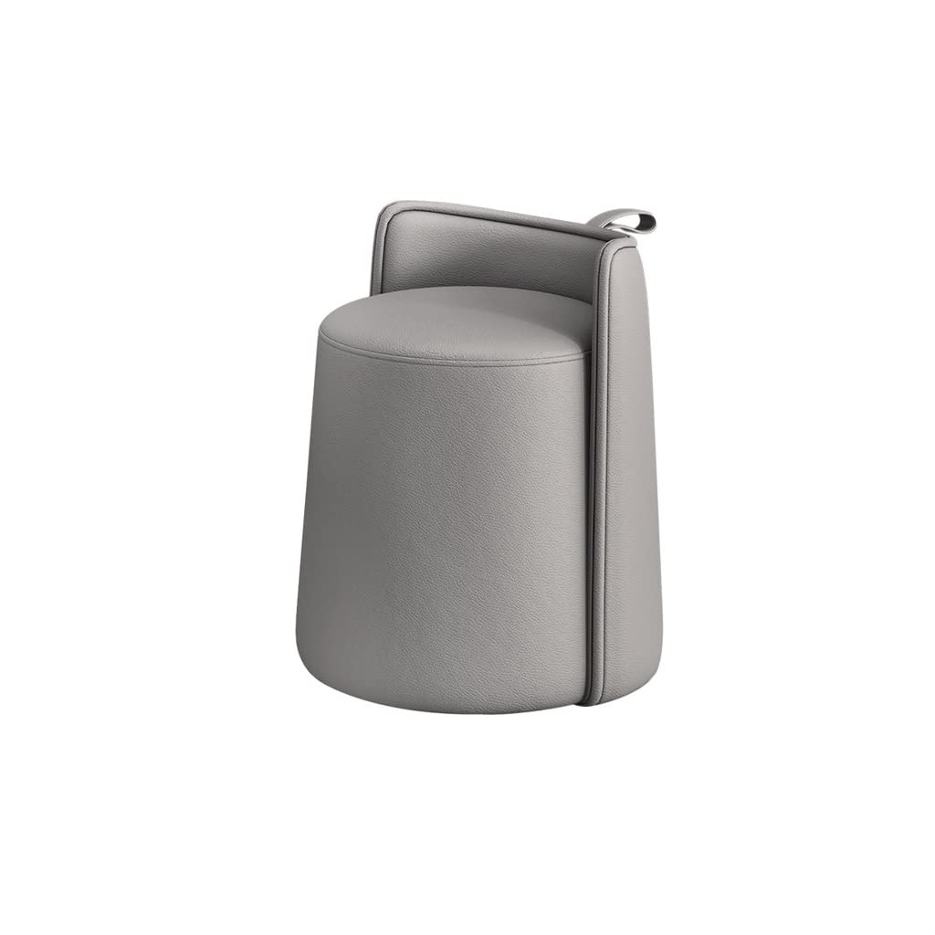 Sofá redondo pequeño moderno gris con sillón individual minimalista sala 1