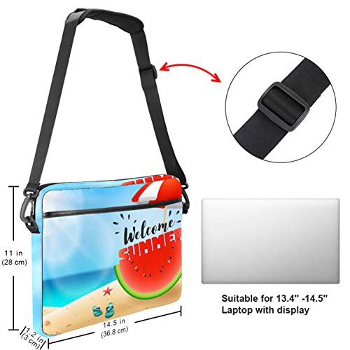 Protector portátil 13.3 contra golpes con asa cómoda y estampado divertido de sandía 5