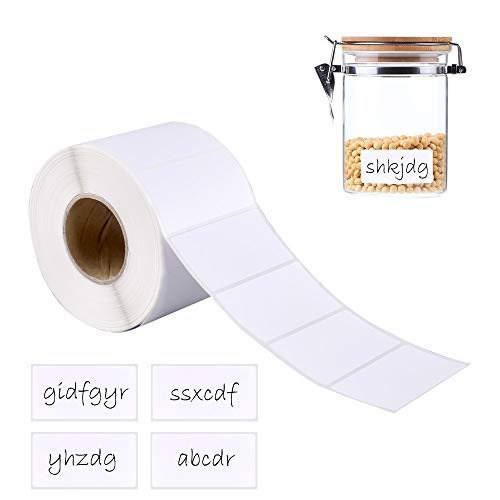 Étiquettes Autocollantes Étiquettes Cuisine Adhésives pour Bureau et Confiture de Cuisine (Blanche-1000Pcs étiquettes)