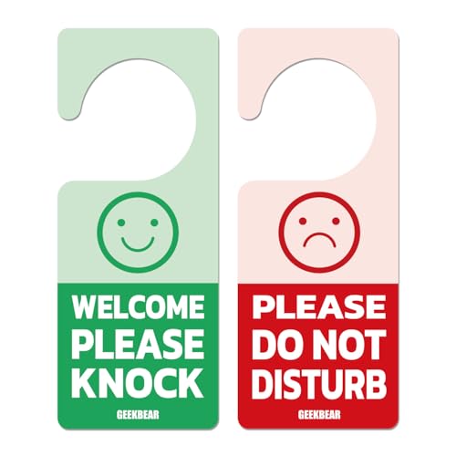 Panneau de porte Do Not Disturb GEEKBEAR design élégant lot de 2 - 2