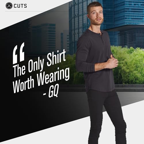 Clothing Men's Premium AO Casual Crew Neck Long Sleeve Shirt | Classic Curve Hem | PYCA Pro Soft Fabric4