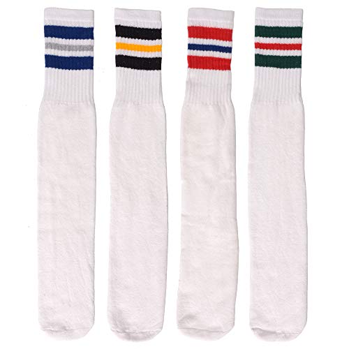 Mens Classic Three Stripe Sports Tube Socks Size 13-15 (4-Pairs)3