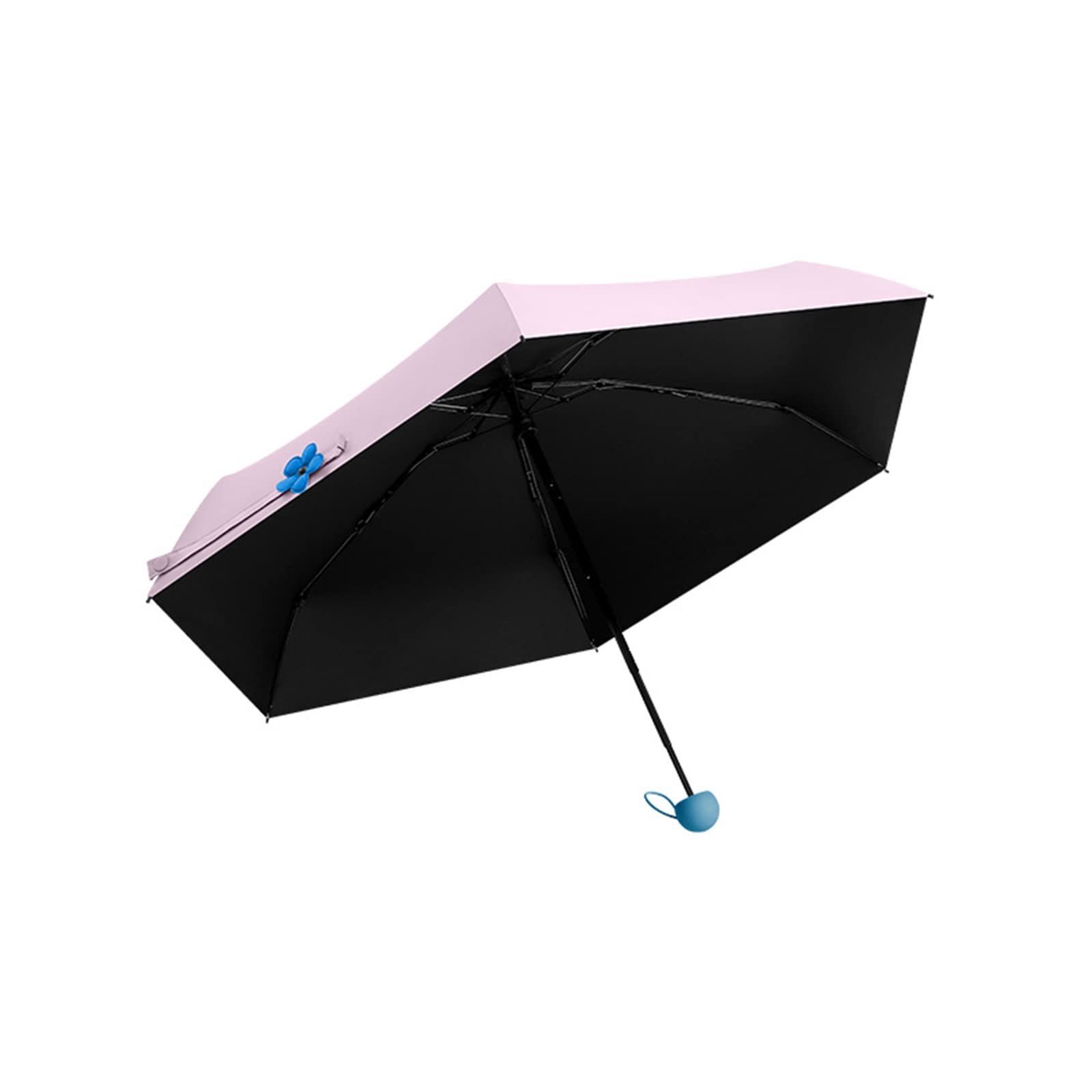 Paraguas de Viaje para Bolso con Estuche, Paraguas portátil, Ligero, Compacto, Resistente al Viento, con 99% de protección UV para Mujeres y Hombres