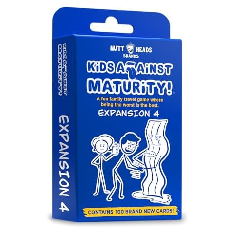 Kids Against Maturity Expansion Pack #4, Card Game for Kids and Families, Super Fun Hilarious for Family Party Game Night (Core Game Sold Separately) Cover