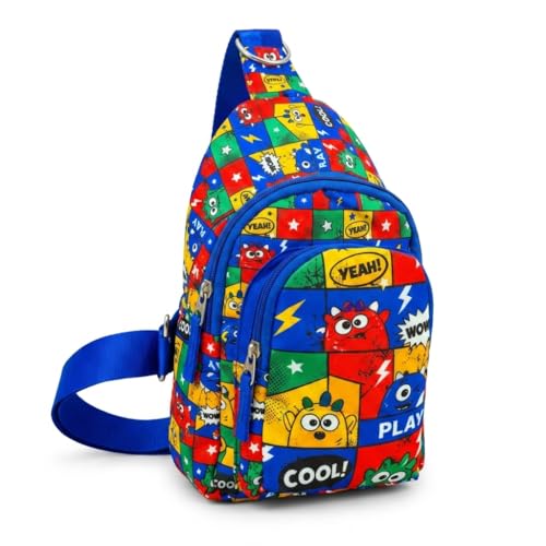 Image of Kizzi Print Colourful Cross body Bags for Boys and Girls Kids School, Picnic, Return Gifts