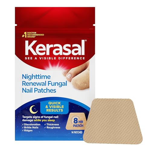 Kerasal Nighttime Renewal Fungal Nail Patches - 14 Patch - Overnight Repair for Nail Fungus Damage...