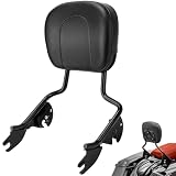 Wkocta Passenger Backrest Sissy Bar, Detachable Sissy Bar Backrest Compatible with Harley Davidson Street Glide Road King Electra Glide Road Glide 2009-2024
