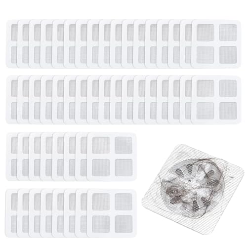 50 PCS Shower Drain Hair Catcher, Mesh Disposable Plug for Bathroom, Bathtub, Kitchen, Laundry (10 × 10CM)