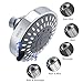 High Pressure Fixed Showerheads,5-Mode High Flow Fixed Showerheads,4inch Rain Shower Heads with adjustable Metal Swivel Ball Jiont