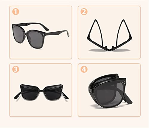 Folding Ultra-Light Polarized Sunglasses for Men and Women Portable Sunglasses (Color : D, Size : Medium)2